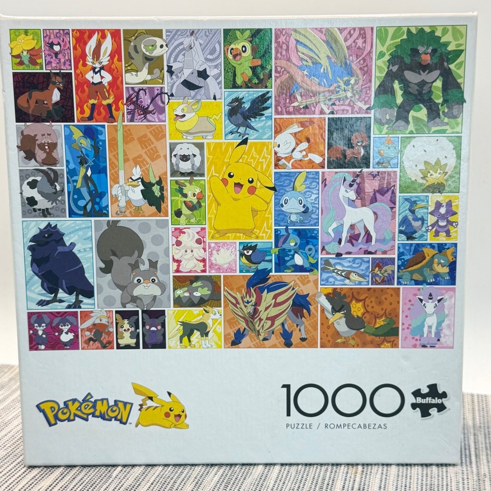 Buffalo Games Pokemon 1000 Piece Jigsaw Puzzle Pikachu Collage 10600 27x20in